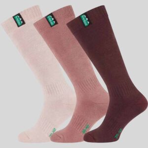 Ridgeline Cotton Sock Full Length 3 Pack Oxblood Multi
